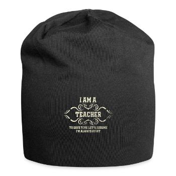 Ich bin ein Lehrer: Immer richtige Aussage - Jersey-Beanie - Schwarz - Vorne