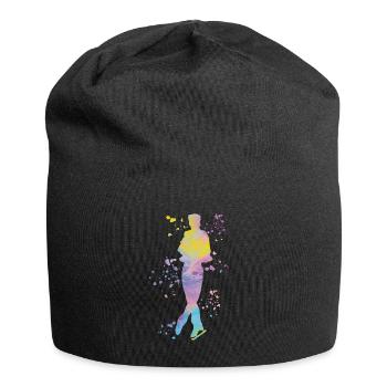 Eiskunstläufer Schlittschuhlaufen Eiskunstlauf - Jersey-Beanie - Schwarz - Vorne