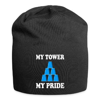 Cup Stacking Humor Sport Stacking - Jersey Beanie - black - Front