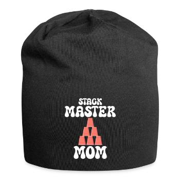 Tassen Stapler Sport Stapeln Mama - Jersey-Beanie - Schwarz - Vorne