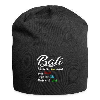 Bali - Indonesien - Jersey-Beanie - Schwarz - Vorne
