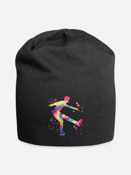 Eiskunstläufer Schlittschuhlaufen Eiskunstlauf - Jersey-Beanie - Schwarz