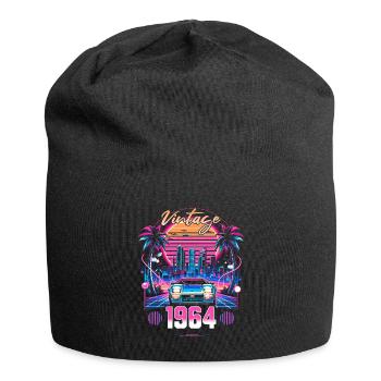 Synthwave Retro 60th Anniversary 1964 - Jersey Beanie - black - Front