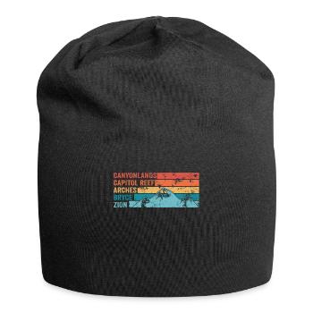 Explorez les montagnes des parcs nationaux de l’Utah - Bonnet en jersey - noir - Devant