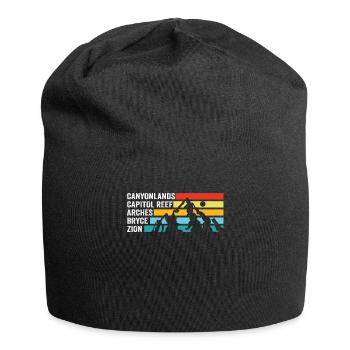 Explorez les montagnes des parcs nationaux de l’Utah - Bonnet en jersey - noir - Devant