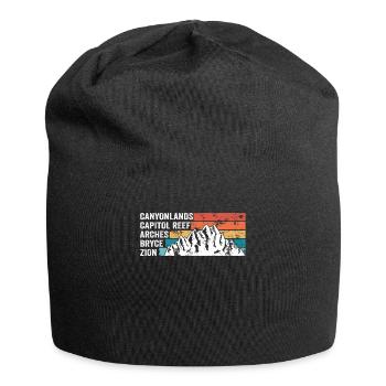 Explore Utah National Parks Mountains - Jersey Beanie - black - Front