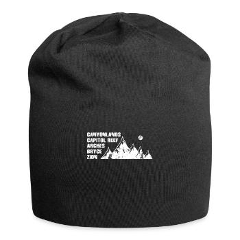 Explorez les montagnes des parcs nationaux de l’Utah - Bonnet en jersey - noir - Devant