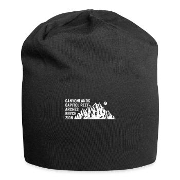 Explorez les montagnes des parcs nationaux de l’Utah - Bonnet en jersey - noir - Devant