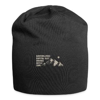 Explorez les montagnes des parcs nationaux de l’Utah - Bonnet en jersey - noir - Devant