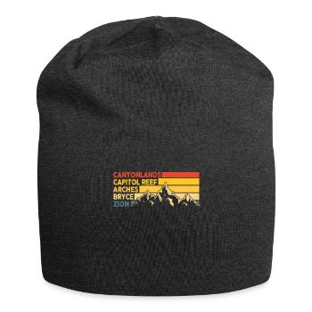 Explore Utah National Parks Mountains - Jersey Beanie - charcoal grey - Front