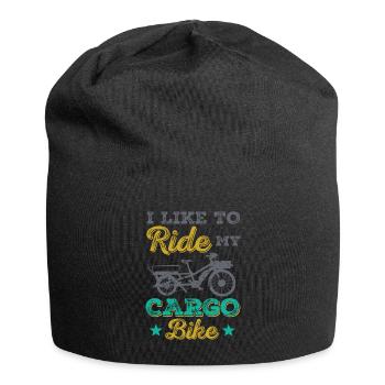 I like to ride my Cargo-bike Cargobike - Jersey Beanie - black - Front