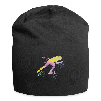 Speed skater Sportswoman Speed Skating - Jersey Beanie - black - Front