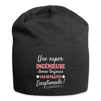 Exceptionnelle Ingénieuse Retraitée - Bonnet en jersey - noir - Devant