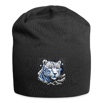 Gardien léopard des neiges céleste - Bonnet en jersey - noir - Devant