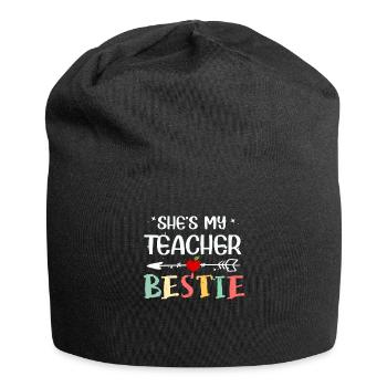 Professeur Bestie assorti T-shirts d’école pour - Bonnet en jersey - noir - Devant