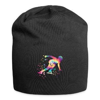 Patineur de vitesse Athlète Patinage de vitesse - Bonnet en jersey - noir - Devant