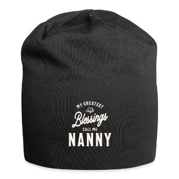 Mes plus grandes bénédictions Appelez-moi Nounou - Fête des Mères - Bonnet en jersey - noir - Devant