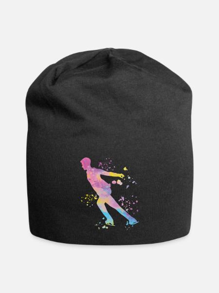 Eiskunstläufer Schlittschuhlaufen Eiskunstlauf - Jersey-Beanie - Schwarz