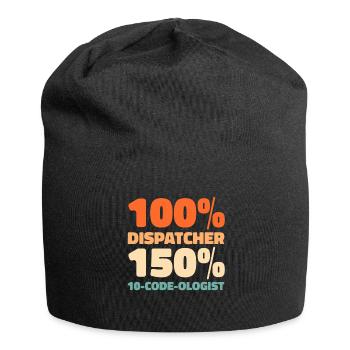 Notruf Leitstelle Einsatzzentrale - Jersey-Beanie - Schwarz - Vorne