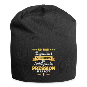 Ingénieur Vendéen Humour Génie - Bonnet en jersey - noir - Devant