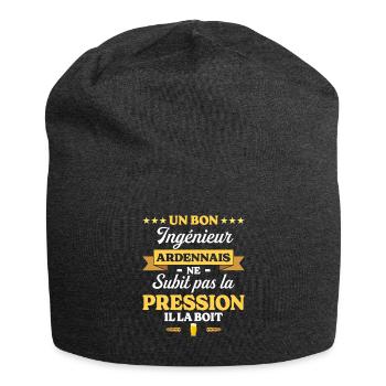 Ingénieur Ardennais Humour Génie - Bonnet en jersey - charbon - Devant