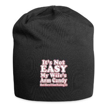 Ce n’est pas facile d’être le bonbon du bras de ma femme - Bonnet en jersey - noir - Devant