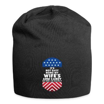 ES IST NICHT EINFACH, DAS ARMBONBON MEINER FRAU ZU SEIN - Jersey-Beanie - Schwarz - Vorne