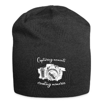 Capturer des moments, créer des souvenirs - Bonnet en jersey - charbon - Devant