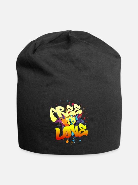 Free To Love - Jersey-Beanie - Schwarz