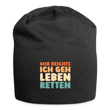 Rettungsdienst Sanitäter Rettungssanitäter - Jersey-Beanie - Schwarz - Vorne