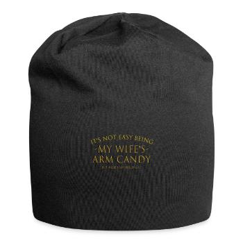 CE N’EST PAS FACILE D’ÊTRE LE BONBON DU BRAS DE MA FEMME - Bonnet en jersey - noir - Devant