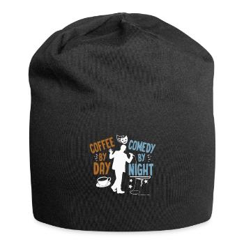 Kaffee bei Tag Comedy bei Nacht Komiker - Jersey-Beanie - Schwarz - Vorne