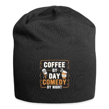 Kaffee bei Tag Comedy bei Nacht Komiker - Jersey-Beanie - Schwarz - Vorne