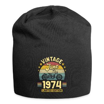 Motard 50 Ans 1974 Juin 50 Ans Anniversaire - Bonnet en jersey - noir - Devant