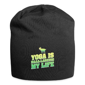 Yoga de la chèvre Équilibrer ma vie - Bonnet en jersey - noir - Devant