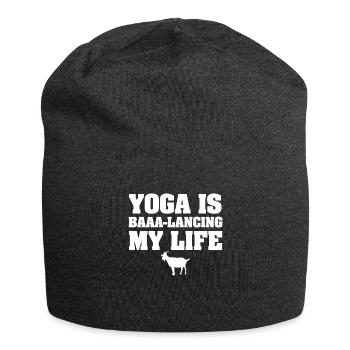 Yoga Is My Therapy - Jersey Beanie - charcoal grey - Front