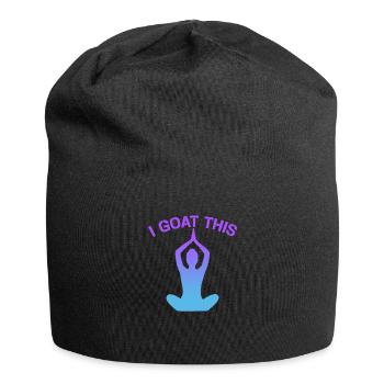 Je chèvre ce passionné de yoga - Bonnet en jersey - noir - Devant