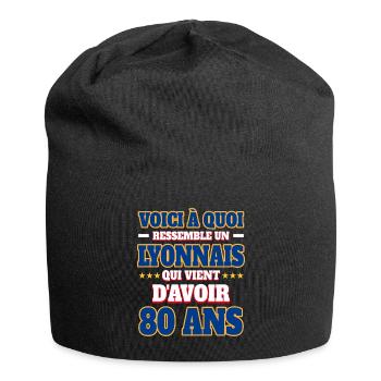 Supporter De Lyon Anniversaire 80 Ans - Bonnet en jersey - noir - Devant