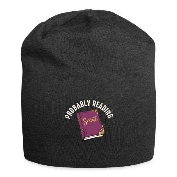 Probably Reading Smut Romance Books Smut - Jersey Beanie - charcoal grey - Front