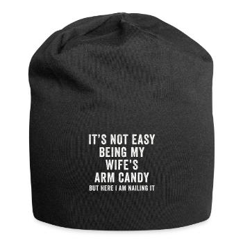 Ce n’est pas facile d’être le bonbon du bras de ma femme - Bonnet en jersey - noir - Devant