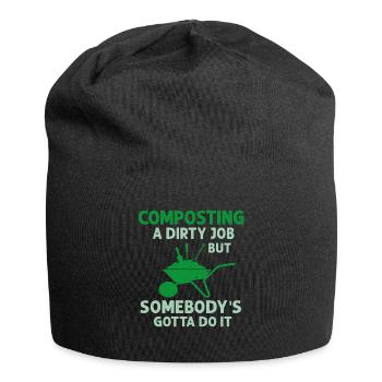 Vermicompost Fermier Vermicompost Mignon Hommes Femmes - Bonnet en jersey - noir - Devant
