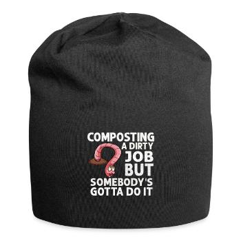 Vermicompost Fermier Vermicompost Mignon Hommes Femmes - Bonnet en jersey - noir - Devant