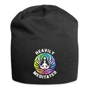 Stark meditiert - Jersey-Beanie - Schwarz - Vorne