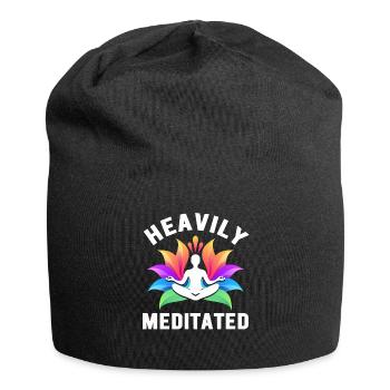 Stark meditiert - Jersey-Beanie - Schwarz - Vorne
