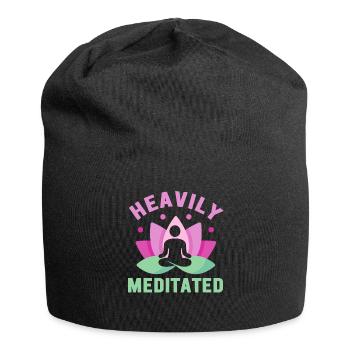 Stark meditiert - Jersey-Beanie - Schwarz - Vorne