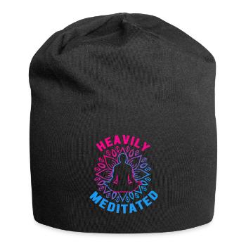 Stark meditiert - Jersey-Beanie - Schwarz - Vorne