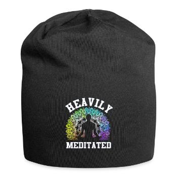 Stark meditiert - Jersey-Beanie - Schwarz - Vorne