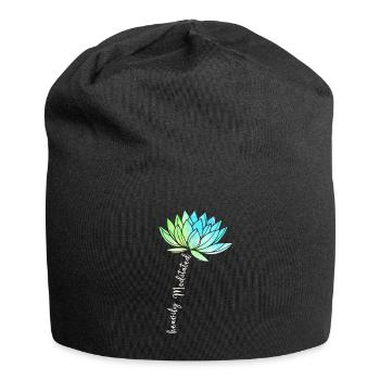 Stark meditiert - Jersey-Beanie - Schwarz - Vorne
