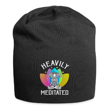 Stark meditiert - Jersey-Beanie - Schwarz - Vorne