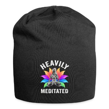 Stark meditiert - Jersey-Beanie - Schwarz - Vorne